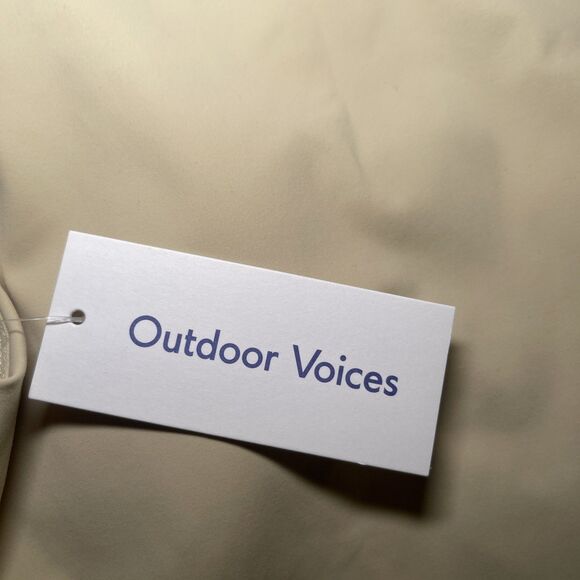 Outdoor‎ Voices Crop Tank Top XXS Beige Racerback 26.5” Bust 15” Length NWT - Picture 3 of 6